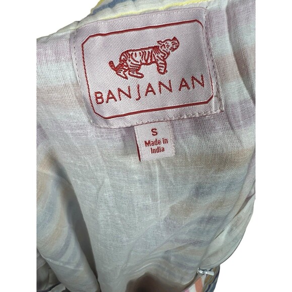 Banjanan Agatha Maxi Skirt Small White Candy Stripe‎ Boho Tiered Resort Wear - Picture 15 of 15